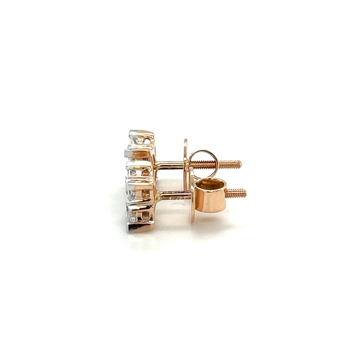 Radiant X Diamond Stud Earrings